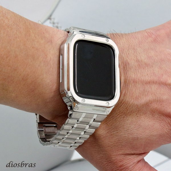 apple watch アップルウォッチ ステンレス ケース バンド ラバー 高級