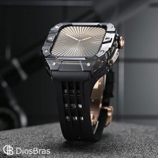 画像6: アップルウォッチ serise10 シリーズ10 46mm バンド クリア　透明ケース ステンレス ケース　カバー 一体型 バンド ラバー apple watch 高級ベルト ケースバンド メンズ ベルト ステンレス 一体型 おしゃれ 腕時計 レザーストラップ (6)