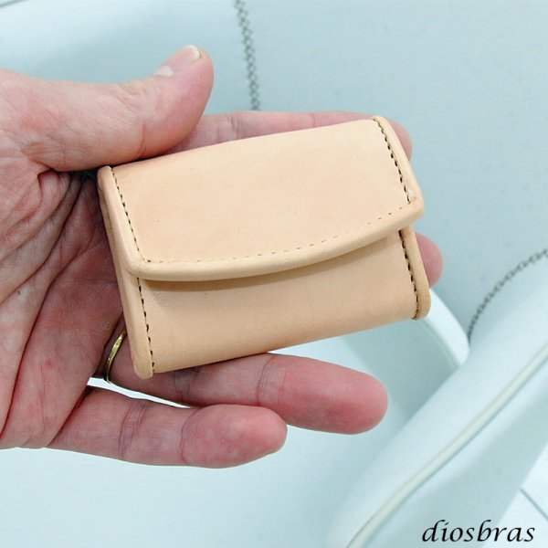 画像4: 【diosbras-ディオブラス-】極小　サドルレザー　ナチュラル　ヌメ革　コインケース　小銭入れ　ソフトレザー コンパクト　本革 牛革
