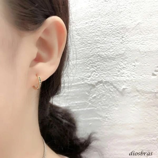 画像3: ピアス フープ リング 全面 ジルコニア ピアス ピアス  シルバー925  ピアス  片方 ピアス片耳 片耳販売 ピアス メンズ レディース