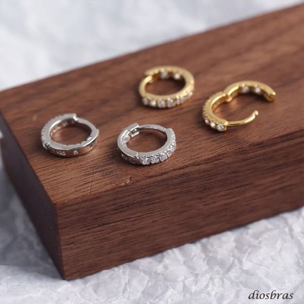 画像4: ピアス フープ リング ジルコニア ピアス　ピアス シルバー925  ピアス  片方 ピアス片耳　片耳販売 ピアス メンズ レディース (4)