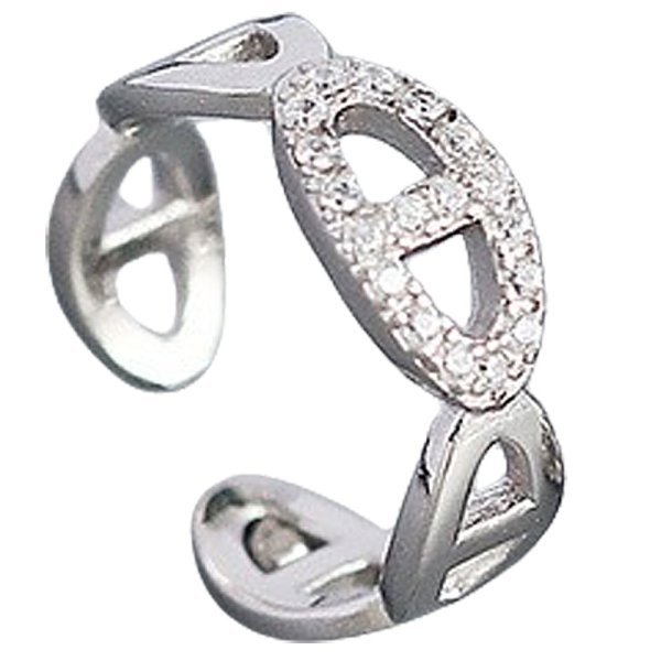 画像10: イヤーカフ シルバー 925  フープ リング マリーナ マリーン アンカー チェーン ジルコニア CZ ノンホール ミニマム ミニマリスト ゴールド シルバー 片耳 金属アレルギー対応 刻印 片耳 片方販売ピアス メンズ レディース