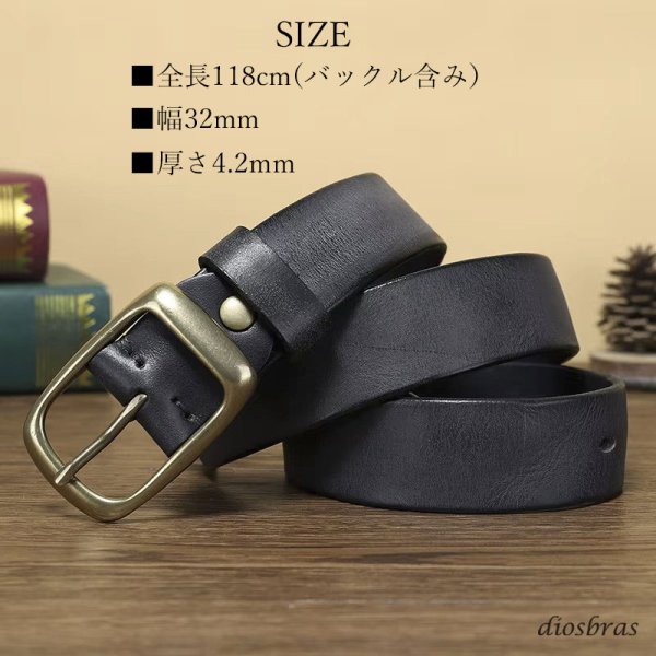画像4: レザー ベルト メンズ 本革 ビジネス ロング 本革ベルト 黒 茶 メンズベルト 男性用 カジュアル おしゃれ シンプル 革ベルト メンズベルト 父の日 紳士用 ビジネス  ヴィンテージ キャメル ブラウン ブラック プルアップレザー イタリア 28mm 3.2mm厚