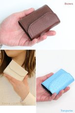 画像20: サメ革 二つ折り財布　ショートウォレット　財布 シャークスキン ミニ財布 極薄 ショート　メンズ レディース 本革 鮫革 大容量　本格派向け拘り財布　気仙沼産シャークスキン ジッパー 財布 ヌメ革 レザーウォレット ウォレット 牛革 紳士 婦人　エコレザー認定 (20)