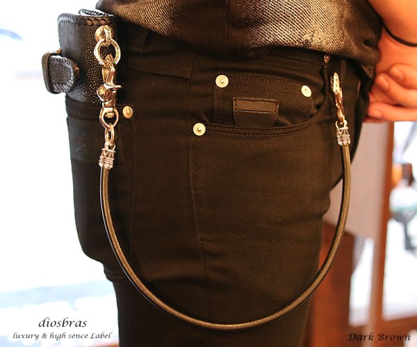 画像8: 【diosbras-ディオブラス-】ウォレットチェーン ウォレット シルバーコーティング ホワイトブラス 白 真鍮製 シルバー925 レーン コード ロープ 財布 チェーン ローマ数字 レザー 牛革