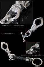 画像4: シルバーキーチェーン シルバーアクセサリー メンズアクセサリー キーホルダー シルバー925 ホワイトブラス　白真鍮製　真鍮製　ウォレットチェーン 馬蹄　Ｔバー　ホースシュー　レザー　サドル　本革　牛革　送料無料 】【22 Feburary -22フェブラリー diosbras-】 (4)