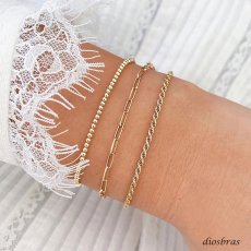 画像7: チェーン ブレスレット メンズ レディース ユニセックス シルバー925 アンカー マリン シルバーバングル  チェーン プレーン ブレスレット ハンドメイド プレート　ボールチェーン (7)