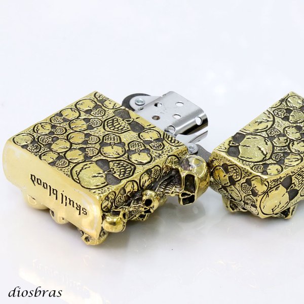 画像6: ドクロ 骸骨 スカル 髑髏 ZIPPO ジッポ 真鍮製 シルバー925 スターリングシルバー ZIPPOライター