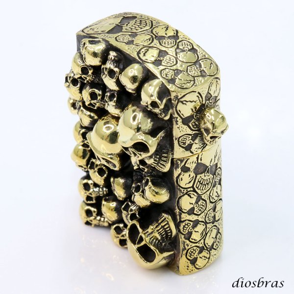 画像4: ドクロ 骸骨 スカル 髑髏 ZIPPO ジッポ 真鍮製 シルバー925 スターリングシルバー ZIPPOライター