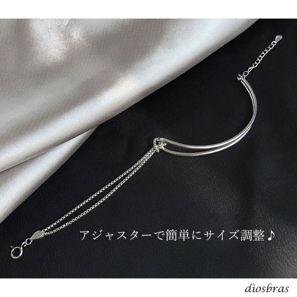 画像4: チェーン ブレスレット レディース  シルバー925 アンカー マリン シルバーバングル  チェーン プレーン ブレスレット ハンドメイド プレート　ボールチェーン