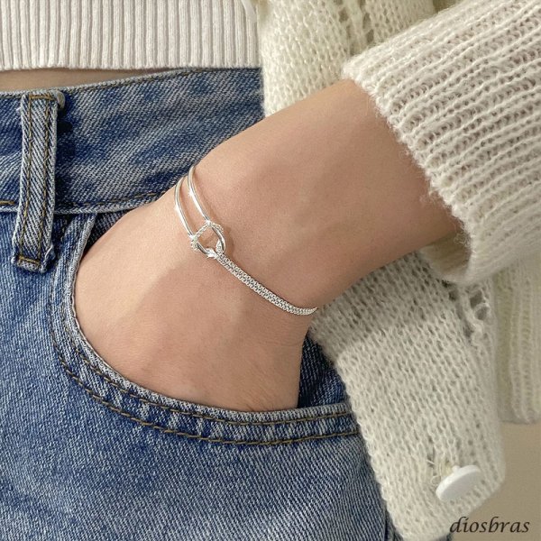 画像5: チェーン ブレスレット レディース  シルバー925 アンカー マリン シルバーバングル  チェーン プレーン ブレスレット ハンドメイド プレート　ボールチェーン