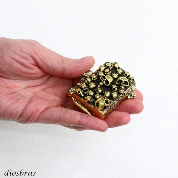 画像3: ドクロ 骸骨 スカル 髑髏 ZIPPO ジッポ 真鍮製 シルバー925 スターリングシルバー ZIPPOライター