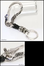 画像2: キーフック　カラビナ キーリング キーホルダー キーフック　キーチェーン シャックル シルバー９２５　silver 925　釣り針フック ウォレット　財布　バイカー　ライダース　ウォレットチェーン アトラス　ローマ数字 【diosbras-ディオブラス-】 (2)