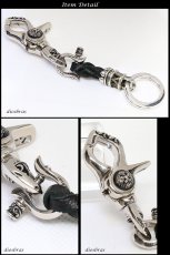 画像2: キーフック　カラビナ キーリング キーホルダー キーフック　キーチェーン シャックル シルバー９２５　silver 925　釣り針フック ウォレット　財布　バイカー　ライダース　ウォレットチェーン アトラス　ローマ数字 【diosbras-ディオブラス-】 (2)