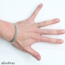 画像3: チェーン バングル ブレスレット チェーン シルバーブレスレット シルバーアクセサリー メンズ シルバーバングル ブレスレット バングル シルバー925 メンズアクセサリー プレゼント 人気 (3)