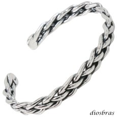 画像1: チェーン バングル ブレスレット チェーン シルバーブレスレット シルバーアクセサリー メンズ シルバーバングル ブレスレット バングル シルバー925 メンズアクセサリー プレゼント 人気 (1)
