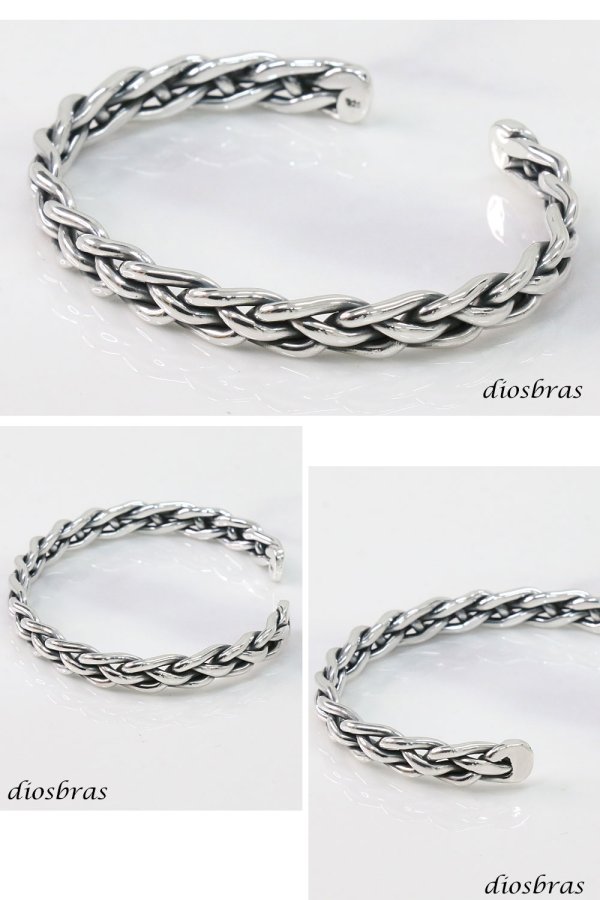 画像2: チェーン バングル ブレスレット チェーン シルバーブレスレット シルバーアクセサリー メンズ シルバーバングル ブレスレット バングル シルバー925 メンズアクセサリー プレゼント 人気