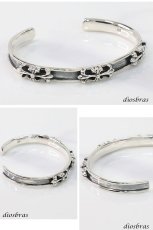 画像2: シルバーバングル クロス 十字架 シルバーアクセサリー メンズ ブレスレット シルバー925 メンズアクセサリー プレゼントに人気 送料無料 diosbras-ディオブラス- (2)