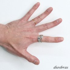 画像4: シルバー925 フェザー 指輪 ブラックジルコニア リング フリーサイズ インディアンジュエリー シルバー 羽 ネイティブ系 フェザーリング シルバーアクセサリー メンズ シルバーリング メンズアクセサリー 大きいサイズ (4)