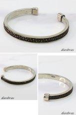 画像4: バングル  シルバーアクセサリー ガルーシャ 鏡面 スティングレイ エイ革 スティングレー シンプルデザイン 　ブルー　ブラック メンズ シルバーバングル ブレスレット メンズアクセサリー プレゼントに人気 送料無料 (4)
