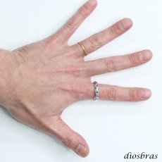 画像3: シルバーリング ハンドメイド ねじり 編み込み チェーン リング ツイスト シルバーアクセサリー 3つ編み 4つ編み メンズ 指輪 シルバー925 フリーサイズ メール便なら全国送料無料 (3)