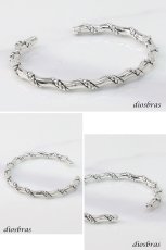 画像2: シルバーバングル ハンドメイド ロープ　縄 チェーン デザイン ねじり 羽根 フェザー シルバーアクセサリー バリチェーン メンズ ブレスレット シルバー925 メンズアクセサリー ネイティブアメリカン 人気 ブレード (2)