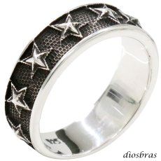 画像1: リング スター 星 立体的 シルバー925 シルバーアクセサリー 指輪 シルバー メンズ シルバーリング メンズアクセサリー メール便なら全国送料無料 (1)
