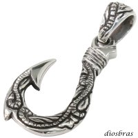 釣り針 ペンダントド　ロープ　縄　アラベスク ペンダント トップ アラベスク  フック 釣り針 ペンダント クラウン 王冠 パワーストーン インディアンジュエリー鷹 イーグル羽根 シルバー925 フェザーネックレス ネックレス メンズ レディース 送料無料