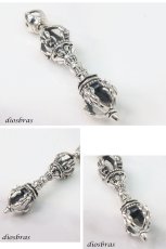 画像2: ペンダント ドルジェ ドージェ ネパール シルバー925 ドージェ ダガー メンズ シルバーネックレス シルバーアクセ ペンダントトップ ハード レディース メンズ (2)