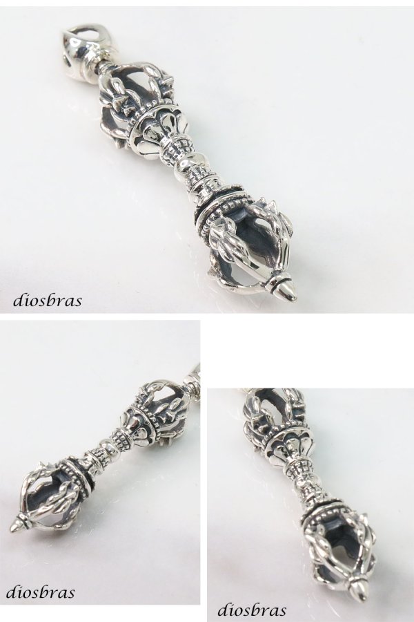 画像2: ペンダント ドルジェ ドージェ ネパール シルバー925 ドージェ ダガー メンズ シルバーネックレス シルバーアクセ ペンダントトップ ハード レディース メンズ