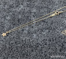 画像2: 星 スター ペンダント k10 10金トップ シンプル ゴールド 10k メンズ レディース10金 チャーム ペンダントトップ  ネックレス チェーン付き (2)