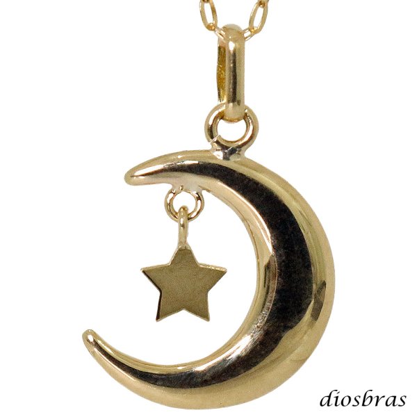 画像3: 月 星 ムーン スター ペンダント k18 18金トップ シンプル ゴールド 18k メンズ レディース18金 チャーム クロス ペンダント コイン 金貨 ペンダント トップ  ネックレス  ネックレス チェーンセット