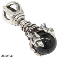 ペンダント ドルジェ ドージェ オニキス ネパール シルバー925 ドージェ ダガー メンズ シルバーネックレス シルバーアクセ ペンダントトップ ハード レディース メンズ