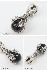 画像2: ペンダント ドルジェ ドージェ オニキス ネパール シルバー925 ドージェ ダガー メンズ シルバーネックレス シルバーアクセ ペンダントトップ ハード レディース メンズ (2)