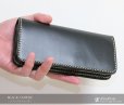 画像3: メンズ長財布 レザーウォレット 本革 サドルレザー 牛革 シンプルウォレット メンズ長財布 レザーウォレット メンズ 長財布 革財布 皮財布 ロングウォレット 本物 天然皮革 ハンドメイド ウォレット お財布 紳士財布 婦人財布 プレゼント サイフ ヌメ革 ブラック 黒