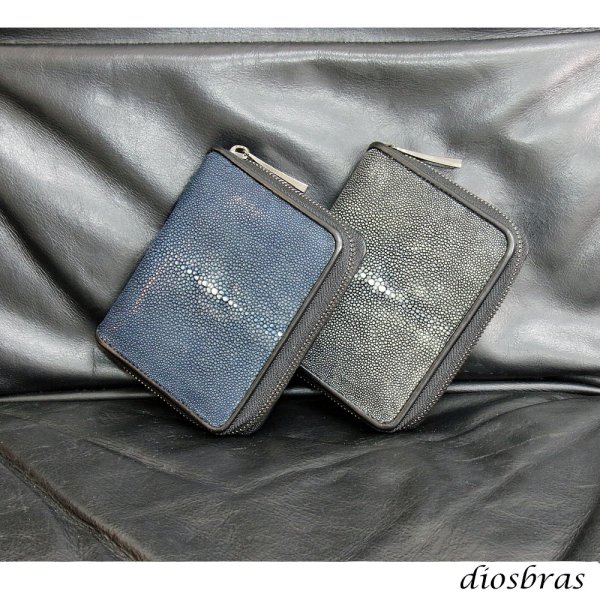 画像10: 財布 ラウンドファスナー  ガルーシャ スティングレイ 財布 スティングレー メンズ レディース 本革  エイ革 大人気 ラウンドファスナー ウォレット  ラウンド ジッパー ＺＩＰＰＥＲ 財布 ヌメ革 レザーウォレット ロングウォレット バイカー ミニ財布 牛革 紳士 婦人