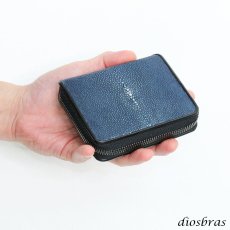 画像8: 財布 ラウンドファスナー  ガルーシャ スティングレイ 財布 スティングレー メンズ レディース 本革  エイ革 大人気 ラウンドファスナー ウォレット  ラウンド ジッパー ＺＩＰＰＥＲ 財布 ヌメ革 レザーウォレット ロングウォレット バイカー ミニ財布 牛革 紳士 婦人 (8)
