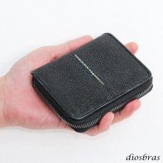 画像8: 財布 ラウンドファスナー  ガルーシャ スティングレイ 財布 スティングレー メンズ レディース 本革  エイ革 大人気 ラウンドファスナー ウォレット  ラウンド ジッパー ＺＩＰＰＥＲ 財布 ヌメ革 レザーウォレット ロングウォレット バイカー ミニ財布 牛革 紳士 婦人 (8)