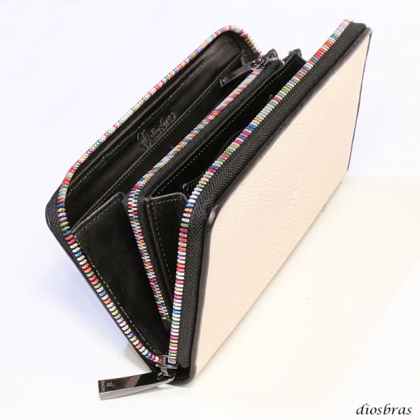 画像12: 財布 スティングレイ ガルーシャ 財布 スティングレー エイ革 ラウンドファスナー メンズ レディース 本革 エイ革 大人気 ウォレット ラウンド ジッパー ＺＩＰＰＥＲ ヌメ革 レザーウォレット ロングウォレット バイカー 長財布 牛革 紳士 婦人 バニラホワイト