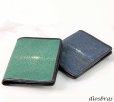 画像14: メンズ二つ折り レザーウォレット 本革 スティングレイ  スティングレー エイ革 シンプル スーパースリム 極薄 メンズ短財布 レザーウォレット 革財布 皮財布 ショートウォレット 本物 天然皮革 レディース 紳士財布 プレゼント 二つ折り財布 スティングレー ガルーシャ