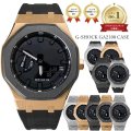 【1年保証】カシオーク　カスタム G-shock ジーショック GA-2100 GA-2110用 カシオーク 最新型 ステンレス ケース ラバーストラップ カシオーク ラバー ベルト ケース カスタム