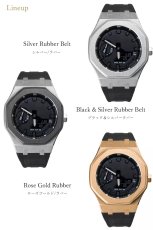 画像4: カシオーク　カスタム G-shock ジーショック GA-2100 GA-2110用 カシオーク 最新型 ステンレス ケース ラバーストラップ カシオーク ラバー ベルト ケース カスタム (4)
