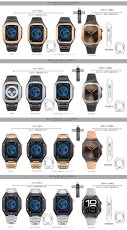 画像10: apple watch アップルウォッチ  バンド ステンレス ケース　カバー 一体型 バンド ラバー 高級ベルト ケースバンド メンズ ベルト ステンレス 44mm 40mm 41mm 45mm 一体型 おしゃれ 腕時計 プレゼント クロコダイル レザーストラップ  Series4/5/6/7/8/9/10/SE (10)
