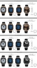 画像8: apple watch アップルウォッチ  バンド ステンレス ケース　カバー 一体型 バンド ラバー 高級ベルト ケースバンド メンズ ベルト ステンレス 44mm 40mm 41mm 45mm 一体型 おしゃれ 腕時計 プレゼント クロコダイル レザーストラップ  Series4/5/6/7/8/9/10/SE (8)