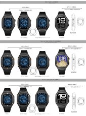 画像10: apple watch アップルウォッチ  バンド ステンレス ケース　カバー 一体型 バンド ラバー 高級ベルト ケースバンド メンズ ベルト ステンレス 44mm 40mm 41mm 45mm 46mm 42mm 一体型 おしゃれ 腕時計 プレゼント クロコダイル レザーストラップ  Series4/5/6/7/8/9/10/SE (10)