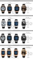 画像8: apple watch アップルウォッチ  バンド ステンレス ケース　カバー 一体型 バンド ラバー 高級ベルト ケースバンド メンズ ベルト ステンレス 44mm 40mm 41mm 45mm 46mm 42mm 一体型 おしゃれ 腕時計 プレゼント クロコダイル レザーストラップ  Series4/5/6/7/8/9/10/SE