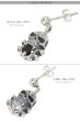 画像3: ピアス スカル ジルコニア 王冠 クラウン ドロップ ピアス アクセサリー 本物シルバー９２５ スカルヘッド  片方ピアス メンズ レディース (3)