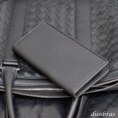 画像8: メンズ長財布 レザーウォレット 本革 サドルレザー 牛革 スーパースリム 極薄 メンズ長財布 バイカーズウォレット レザーウォレット メンズ 長財布 革財布 皮財布 ロングウォレット 天然皮革 ハンドメイド ウォレット お財布 紳士財布 ヌメ革 プレゼント ブラック 黒 (8)
