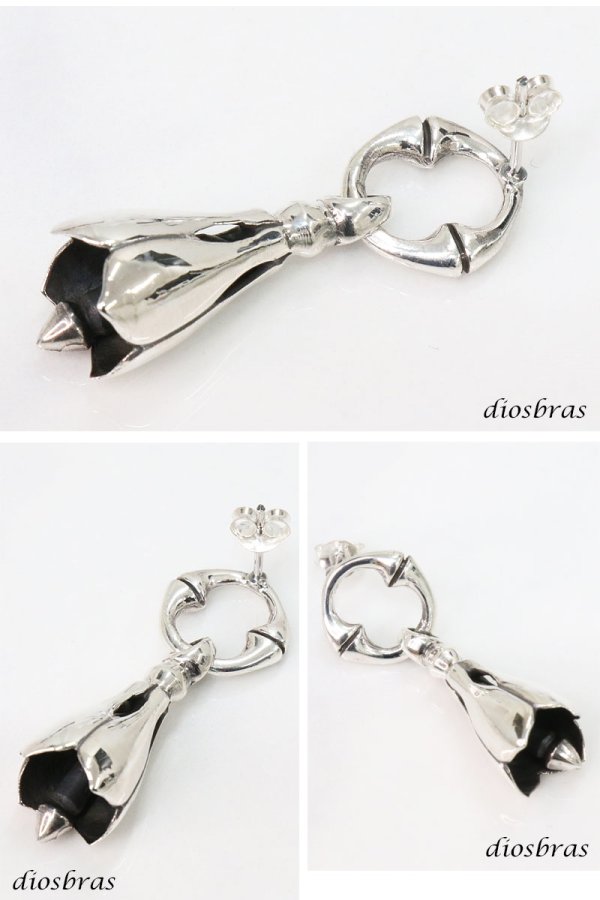 画像2: ピアス ベル 鈴 スイングベル ガーディアンベル ハード シルバー９２５ メンズ レディース 片方ピアス 片耳販売