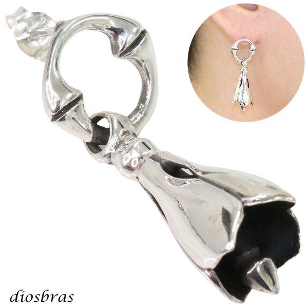 画像1: ピアス ベル 鈴 スイングベル ガーディアンベル ハード シルバー９２５ メンズ レディース 片方ピアス 片耳販売